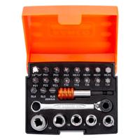 Bahco bit- en doppenset - met bitratel - 1/4inch - 26-delig - 2058/S26