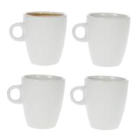 Cosy & trendy Koffiekopjes / bekers - 8x - wit - 190 ml - Keramiek - Glans finish