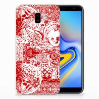 Silicone Back Case Samsung Galaxy J6 Plus (2018) Angel Skull Rood