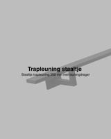 Staaltje trapleuning rechthoekig zwart 40x10mm