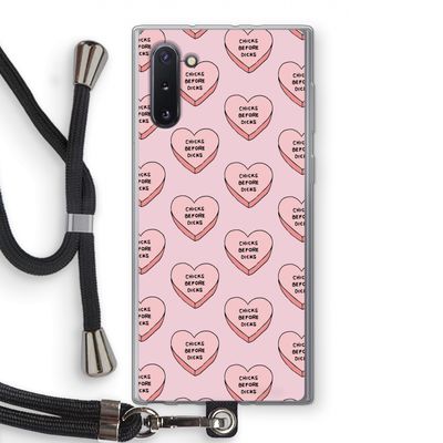 Chicks before dicks: Samsung Galaxy Note 10 Transparant Hoesje met koord