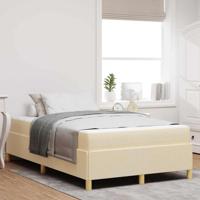 Bedframe met matras Crème 120 x 200 cm Stof