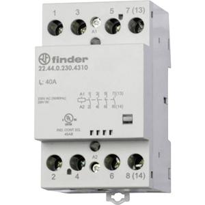 Finder 22.44.0.024.4310 Contactor 4x NO 24 V/DC, 24 V/AC 40 A 1 stuk(s)