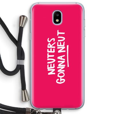 Neuters (roze): Samsung Galaxy J5 (2017) Transparant Hoesje met koord