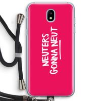 Neuters (roze): Samsung Galaxy J5 (2017) Transparant Hoesje met koord