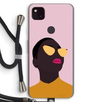 Yellow glasses: Pixel 4a 5G Transparant Hoesje met koord