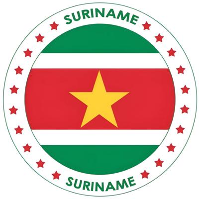 25x Surinaamse vlag print bierviltjes