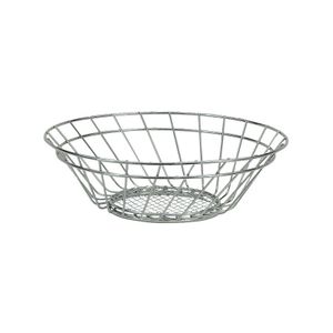 Metalen fruitmand/fruitschaal - zilver - rond - 32 x 10 cm