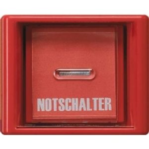 AS 561 GL RT  - Cover plate for switch/push button red AS 561 GL RT