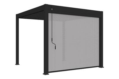 Screen rolgordijn 300cm voor terrasoverkapping