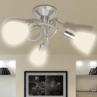 VidaXL Plafondlamp met glazen kappen voor 3 x e14 peertjes