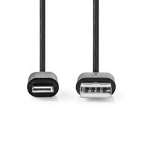 Nedis USB-kabel 2.0 Apple Lightning 8-pins - USB-A male zwart