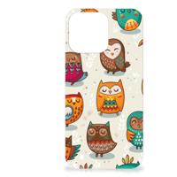 iPhone 14 Pro Max | TPU Hoesje | Vrolijke Uilen