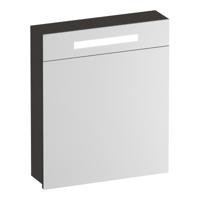 Brauer Promise Spiegelkast - 60 cm - met Verlichting - 1 Rechtsdraaiende Spiegeldeur - Timber Anthracite