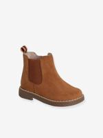 Gezipte en elastische leren boots voor babymeisjes kameel