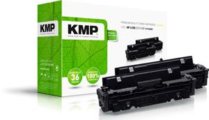 KMP Toner vervangt HP HP 410X (CF410X) Compatibel 2-pack Zwart 6500 bladzijden H-T242XD 2538,3021