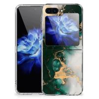 TPU Siliconen Hoesje voor Samsung Galaxy Z Flip 5 Marmer Groen
