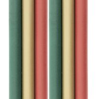 Benza Cadeaupapier - inpakpapier kerstpapier kraft - 2 meter x 70 cm - 6 rollen