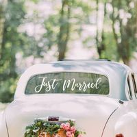 Ginger Ray GO-125 Gold Wedding Just Married Auto Sticker