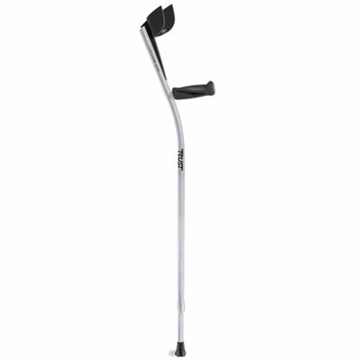 Let&apos;s Twist Again elleboogkrukken | TrustCare | Zachte handvatten | Lengte 80 - 100 cm | Zilver | PR30090-SB2