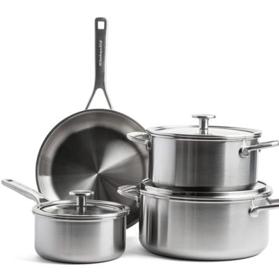 KitchenAid Pannenset - Multi-Ply RVS - 7 Delig