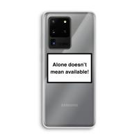 Alone: Samsung Galaxy S20 Ultra Transparant Hoesje