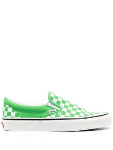 Vans baskets sans lacets à motif damier - Vert