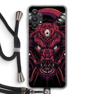 Hell Hound and Serpents: Samsung Galaxy A32 5G Transparant Hoesje met koord