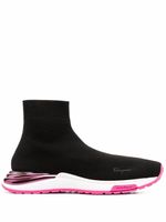 Ferragamo baskets montantes en maille - Noir