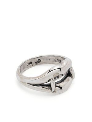 Yohji Yamamoto bague épaisse à design de lèvres - Argent