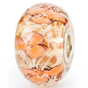 Trollbeads TGLBE-30083 Kraal Fantasie Orchideeen zilver-glas