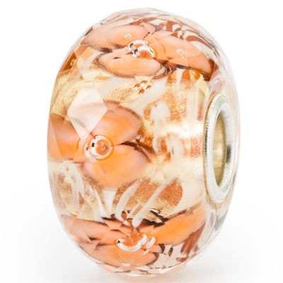 Trollbeads TGLBE-30083 Kraal Fantasie Orchideeen zilver-glas