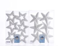 Ster foam glitter d8 cm zilver 6st - Decoris