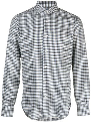 Barba chemise en flanelle à carreaux - Bleu