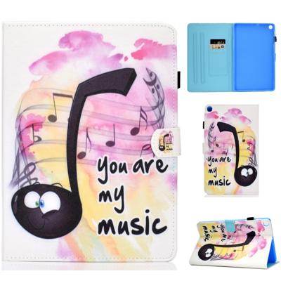 Gekleurde tekening patroon horizontale Flip PU lederen draagtas met houder & kaartsleuven & slaap/Wake-up functie voor Galaxy tab S5e 10 5/T720/T725 (