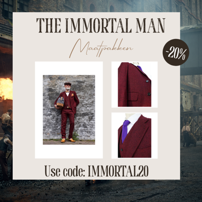 Maatpak Voor Heren | 3-delig Pak | Rood Barleycorn | Scudboat | Peaky Blinders | Peaky Blinders