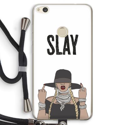 Slay All Day: Huawei Ascend P8 Lite (2017) Transparant Hoesje met koord