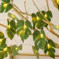 Groene Kunstbladeren met LED Verlichting van 1,5 meter - Home & Living - Spiritueelboek.nl
