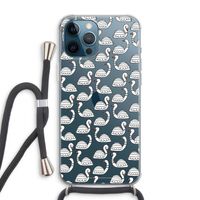 Zwanen: iPhone 12 Pro Max Transparant Hoesje met koord