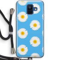 Margrietjes: Samsung Galaxy A6 (2018) Transparant Hoesje met koord