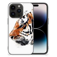 Kleurrijke Telefoonhoesje iPhone 15 Pro Watercolor Tiger