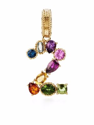 Dolce & Gabbana pendentif Charm 2 Lettering en or 18ct serti de pierres