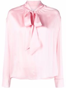 Lanvin blouse en soie à col lavallière - Rose