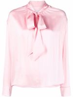 Lanvin blouse en soie à col lavallière - Rose - thumbnail