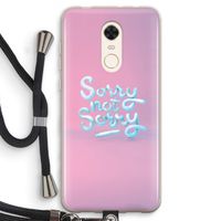 Sorry not sorry: Xiaomi Redmi 5 Transparant Hoesje met koord