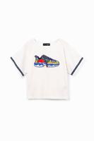 T-shirt met optische illusie en sneaker - WHITE - 11/12