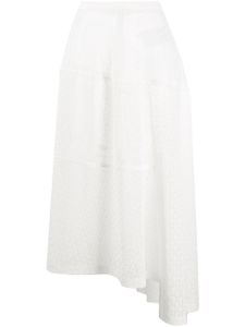 Jil Sander jupe mi-longue asymétrique - Blanc