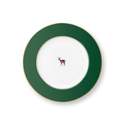 Ontbijtbord Love Birds Deer Dark Green 21 cm