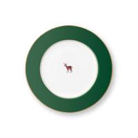 Ontbijtbord Love Birds Deer Dark Green 21 cm