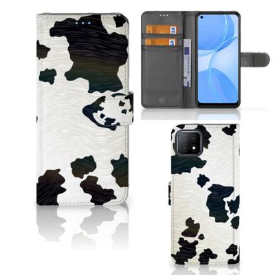 OPPO A73 5G | Telefoonhoesje | Met pasjeshouder | Koeienvlekken
